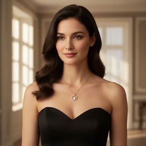 ⭐️Mosissanite⭐️5mm 1 ct GRA Certified Necklace/NIB